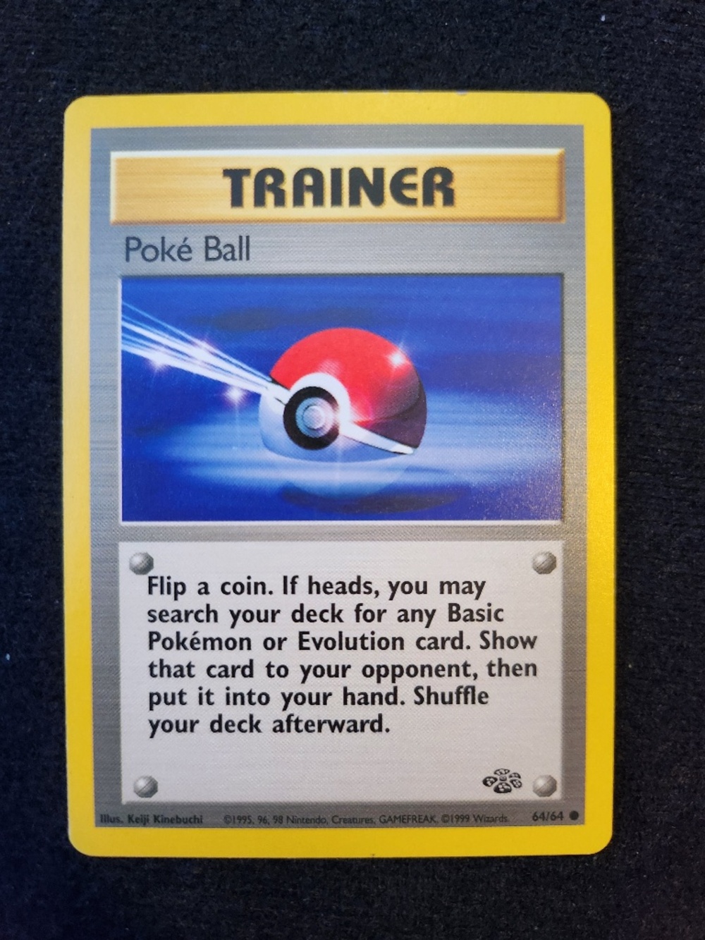 Poké Ball Trainer (64/64) - Original Pokémon Trading Card Game - Jungle (1999)